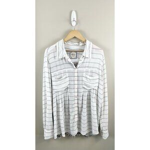 Women's Style&co Women's Button Up Plus Sz 3X Soft Lightweight Tunic Shirt